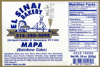El Sinai Bakery Mapa (Rainbow Cake)